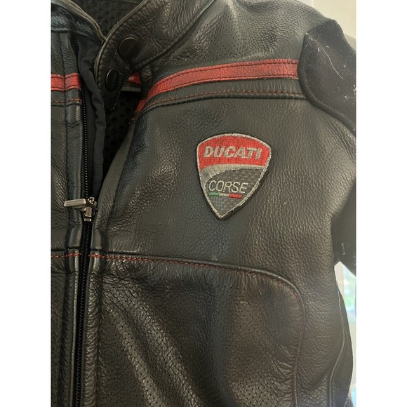 Ducati Corse C4 Leather Motorcycle Riding Jacket by Dainese Men's Size 50 - Picture 2 of 16